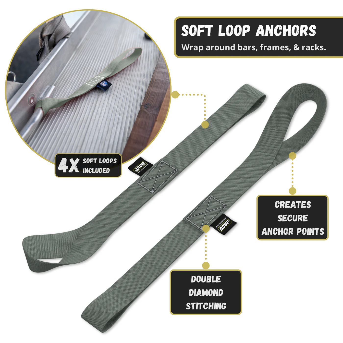 Retractable Ratchet Straps - 1" x 15 ft (1,760 lbs Break Strength) | Auto Self Retracting Cargo Tie Down Strap Set - Image 29