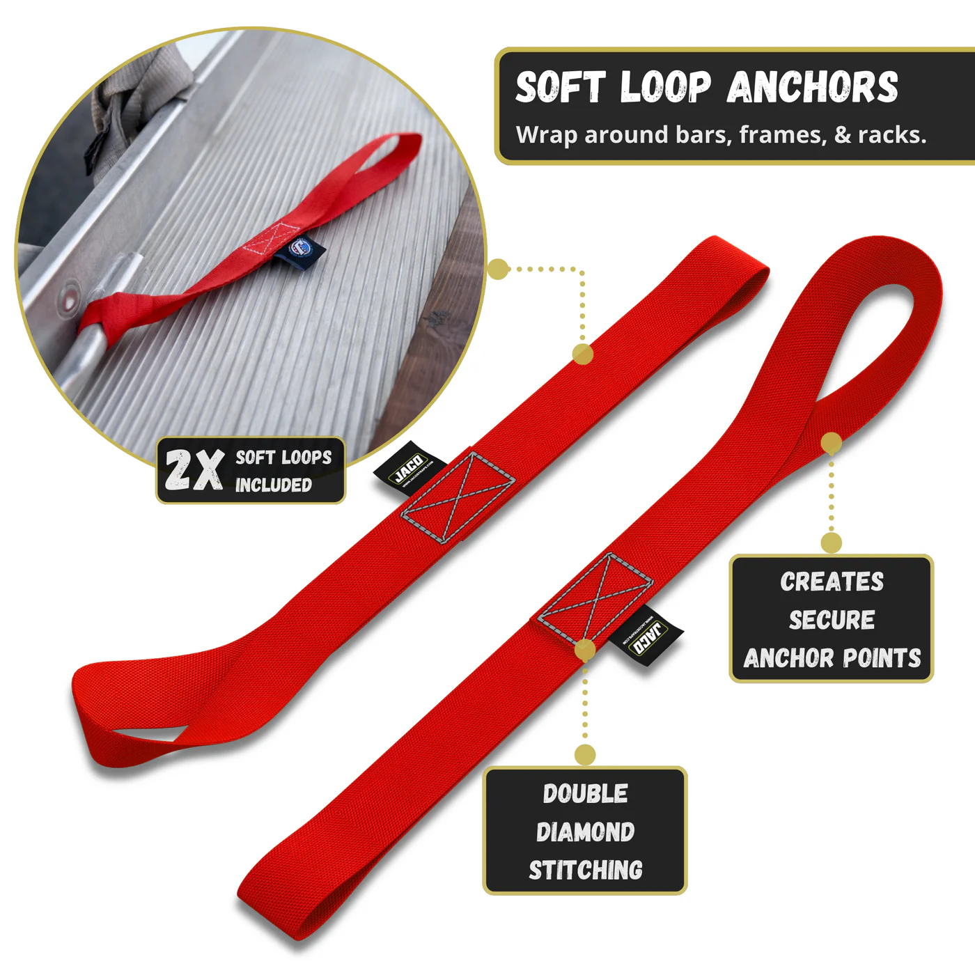 Retractable Ratchet Straps - 1" x 15 ft (1,760 lbs Break Strength) | Auto Self Retracting Cargo Tie Down Strap Set - Image 48