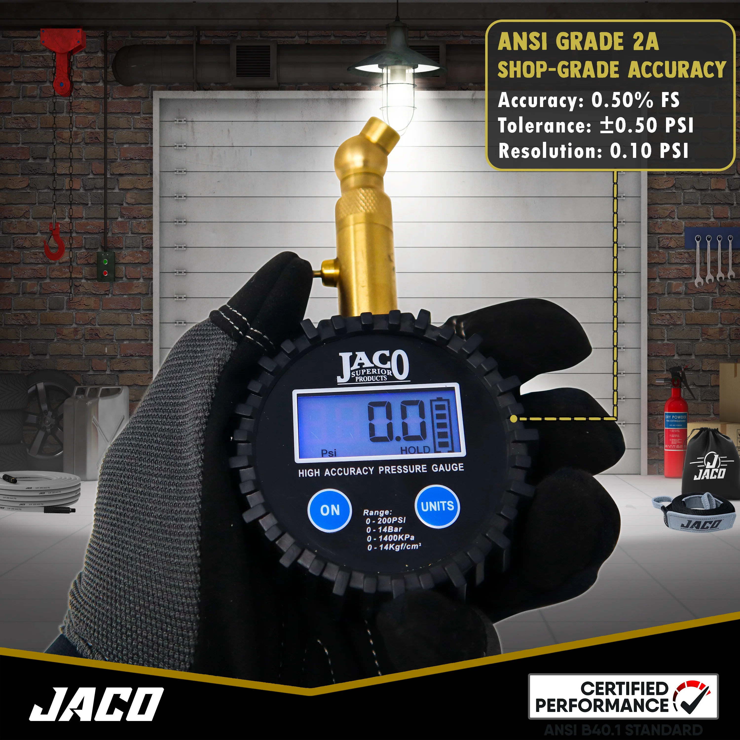Elite® Digital Tire Pressure Gauge - Professional Accuracy - 100 PSI - Image 4