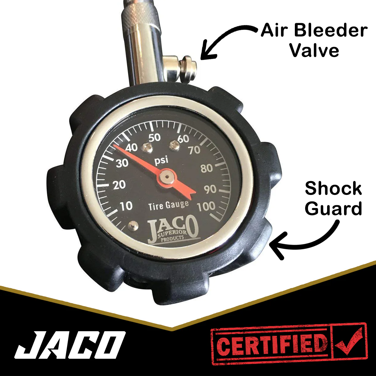 Deluxe™ Tire Pressure Gauge - 100 PSI - Image 4