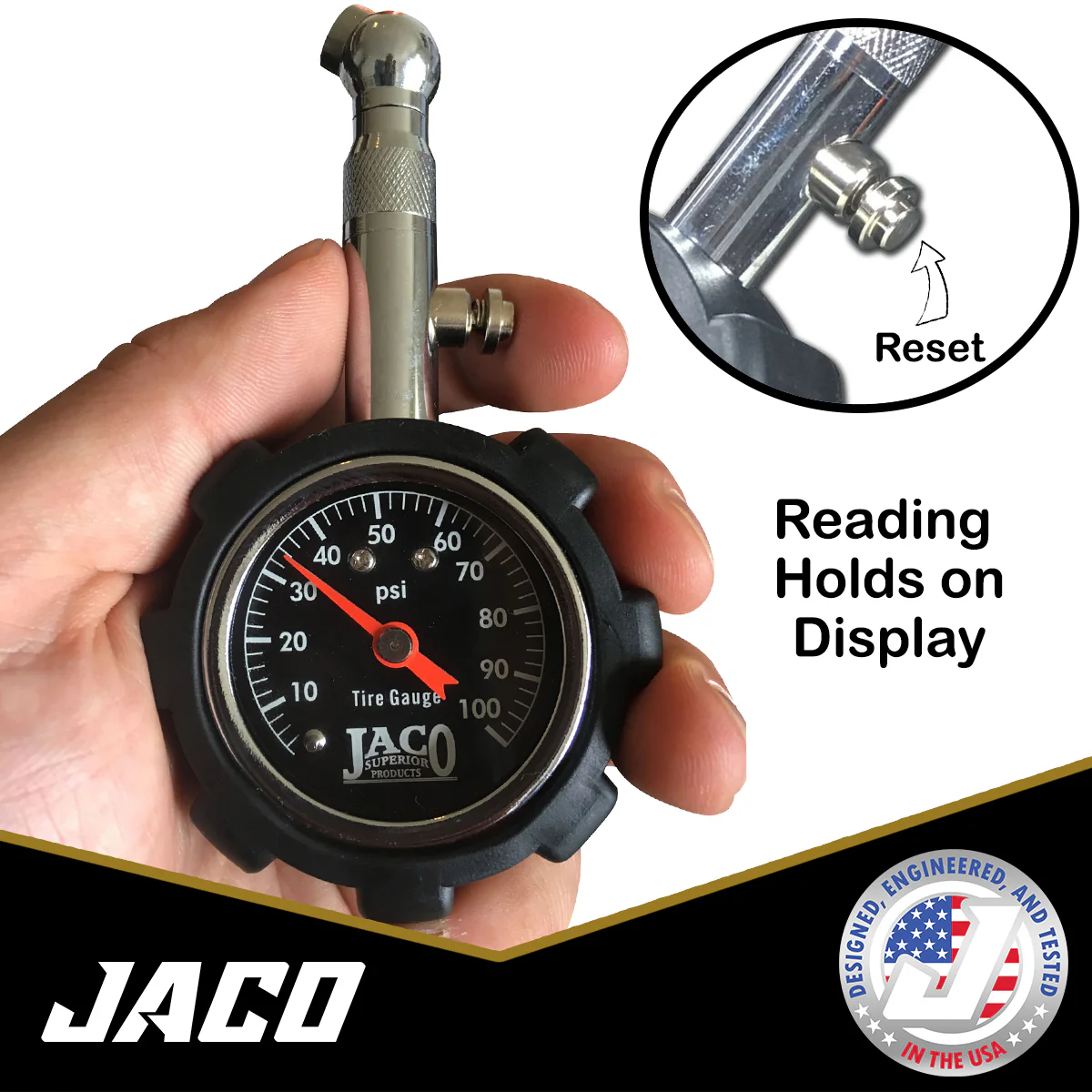 Deluxe™ Tire Pressure Gauge - 100 PSI - Image 6
