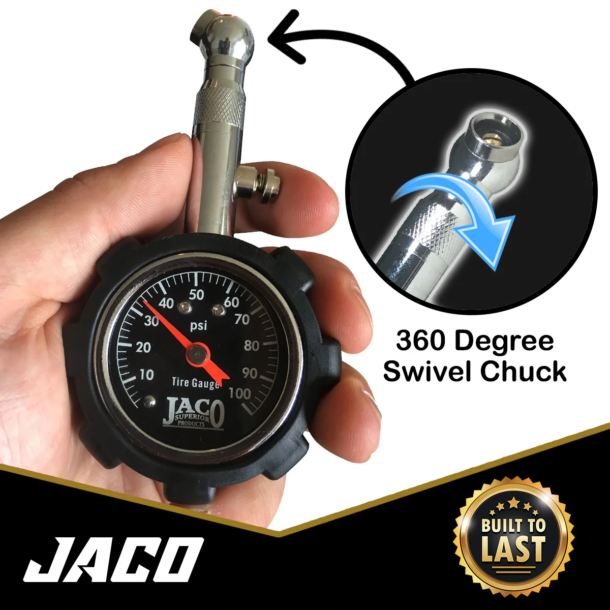Deluxe™ Tire Pressure Gauge - 100 PSI - Image 7