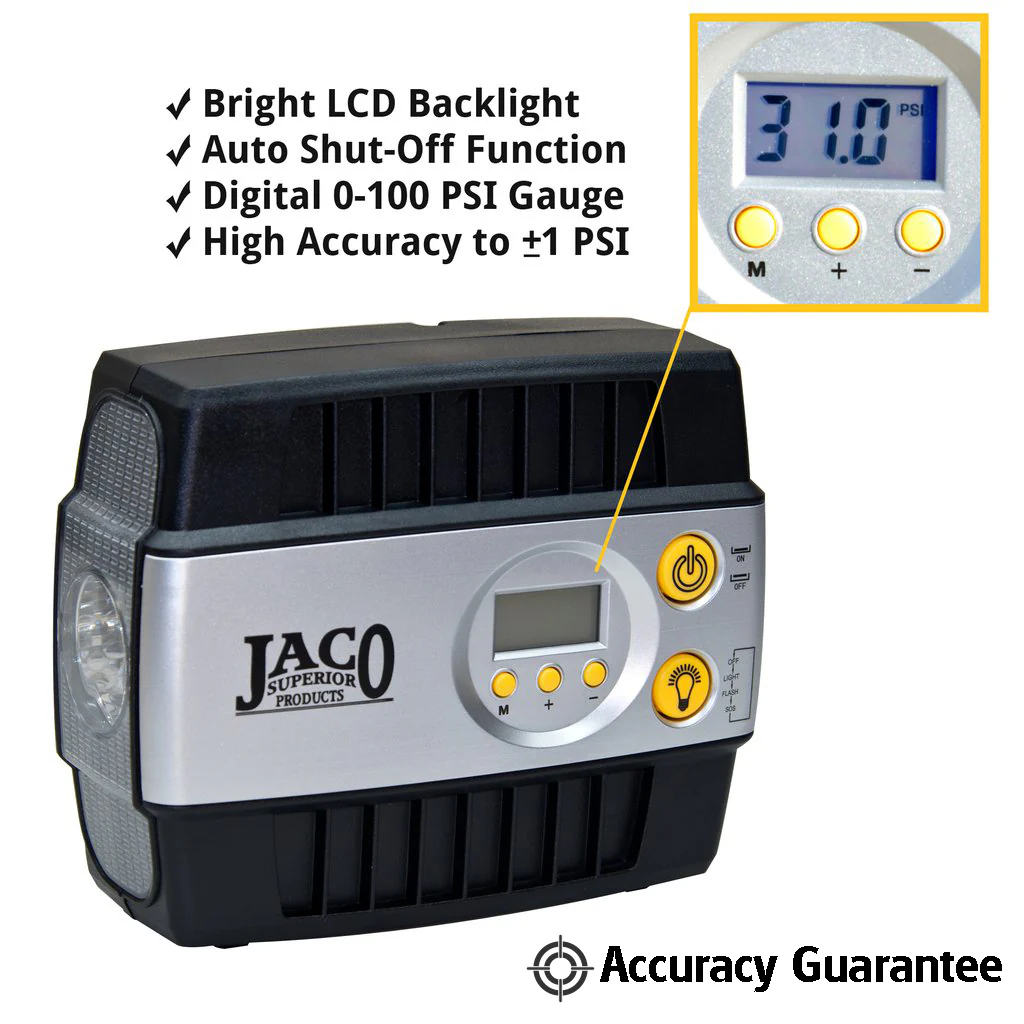 SmartPro™ 12v Digital Tire Inflator Pump - 100 PSI | Portable Tire Air Compressor - Image 3