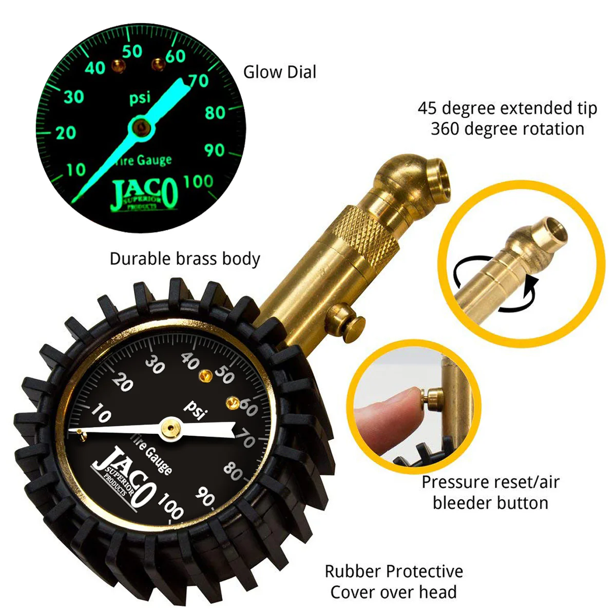 Elite® Tire Pressure Gauge - 100 PSI - Image 2