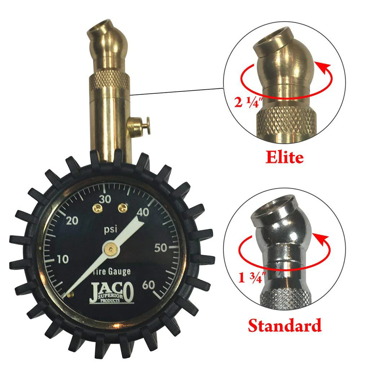 Elite® Tire Pressure Gauge - 60 PSI - Image 3