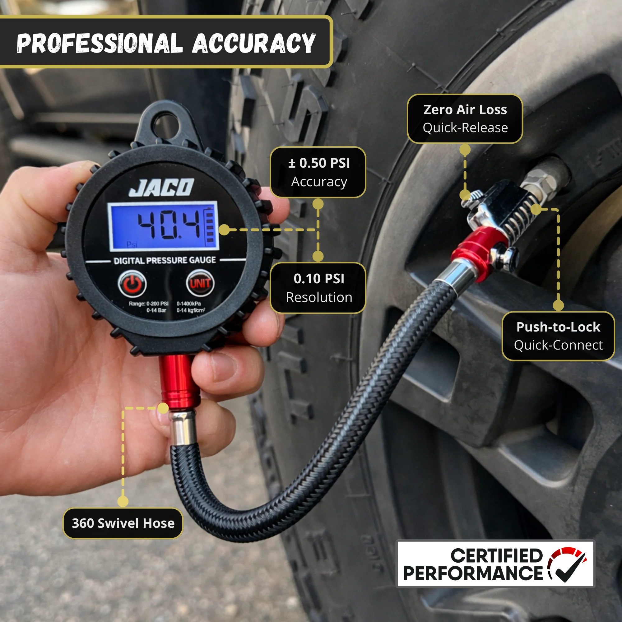 ElitePro-X Digital Tire Pressure Gauge with Lightning™ Chuck - Image 5