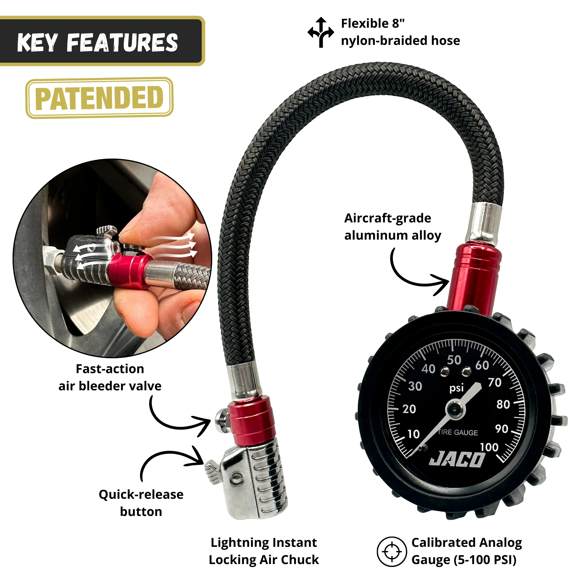 ElitePro-X Tire Pressure Gauge with Lightning™ Chuck - Image 2
