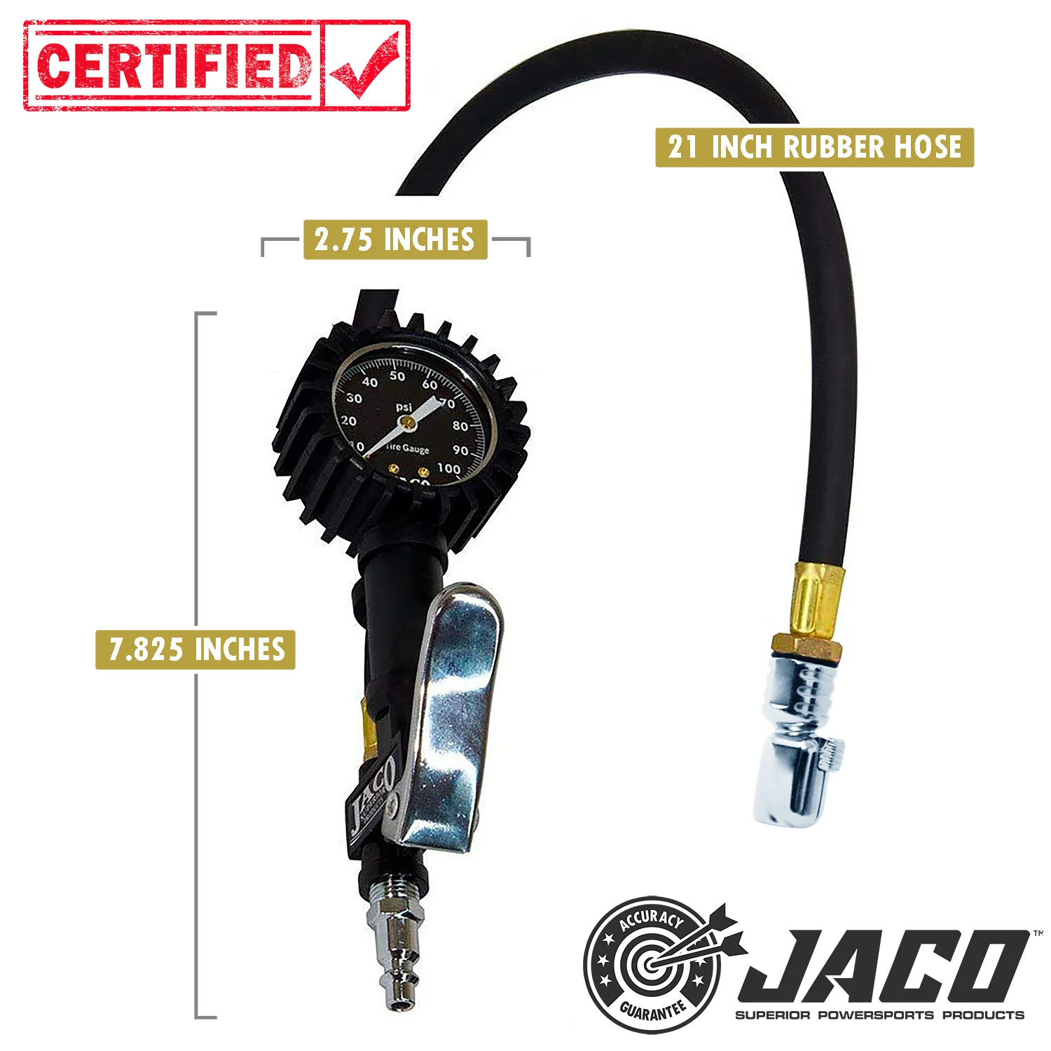 FlowPro® Tire Inflator with Pressure Gauge - 100 PSI - Image 5