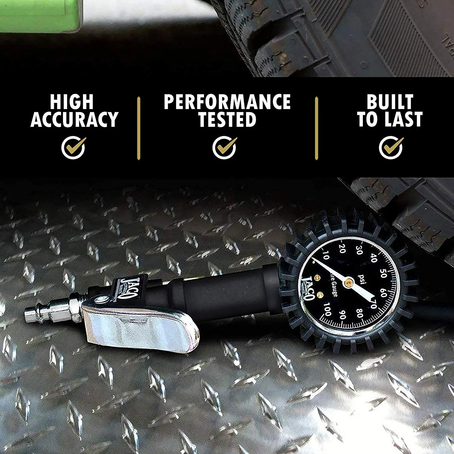 FlowPro® Tire Inflator with Pressure Gauge - 100 PSI - Image 8