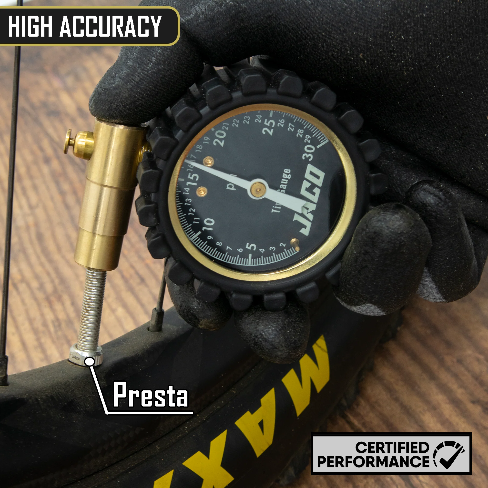 FTX-30 Low Pressure Presta Tire Gauge for Bikes (Max 30 PSI) | Fat Tire Bike Series - Image 3