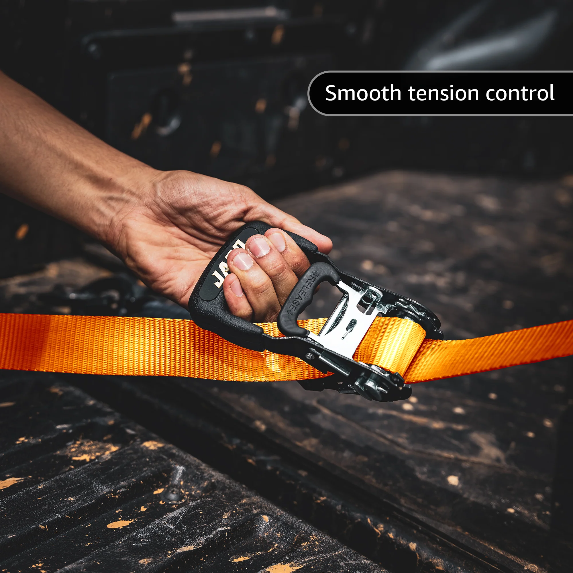 Heavy Duty Ratchet Tie Down Straps with Soft Loops (1.6" x 8 ft) | AAR Certified Break Strength (5,208 lbs) - Image 12