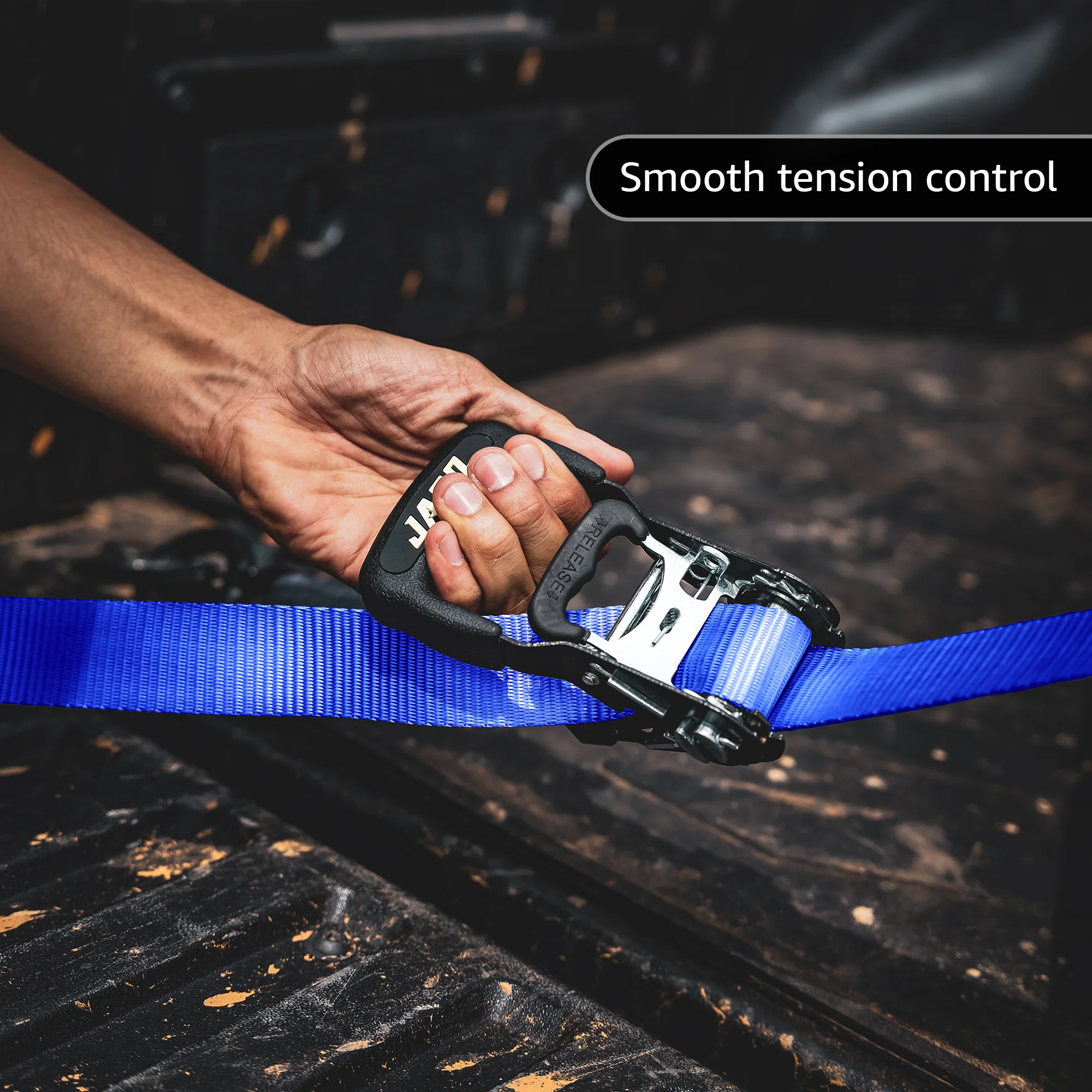 Heavy Duty Ratchet Tie Down Straps with Soft Loops (1.6" x 8 ft) | AAR Certified Break Strength (5,208 lbs) - Image 26