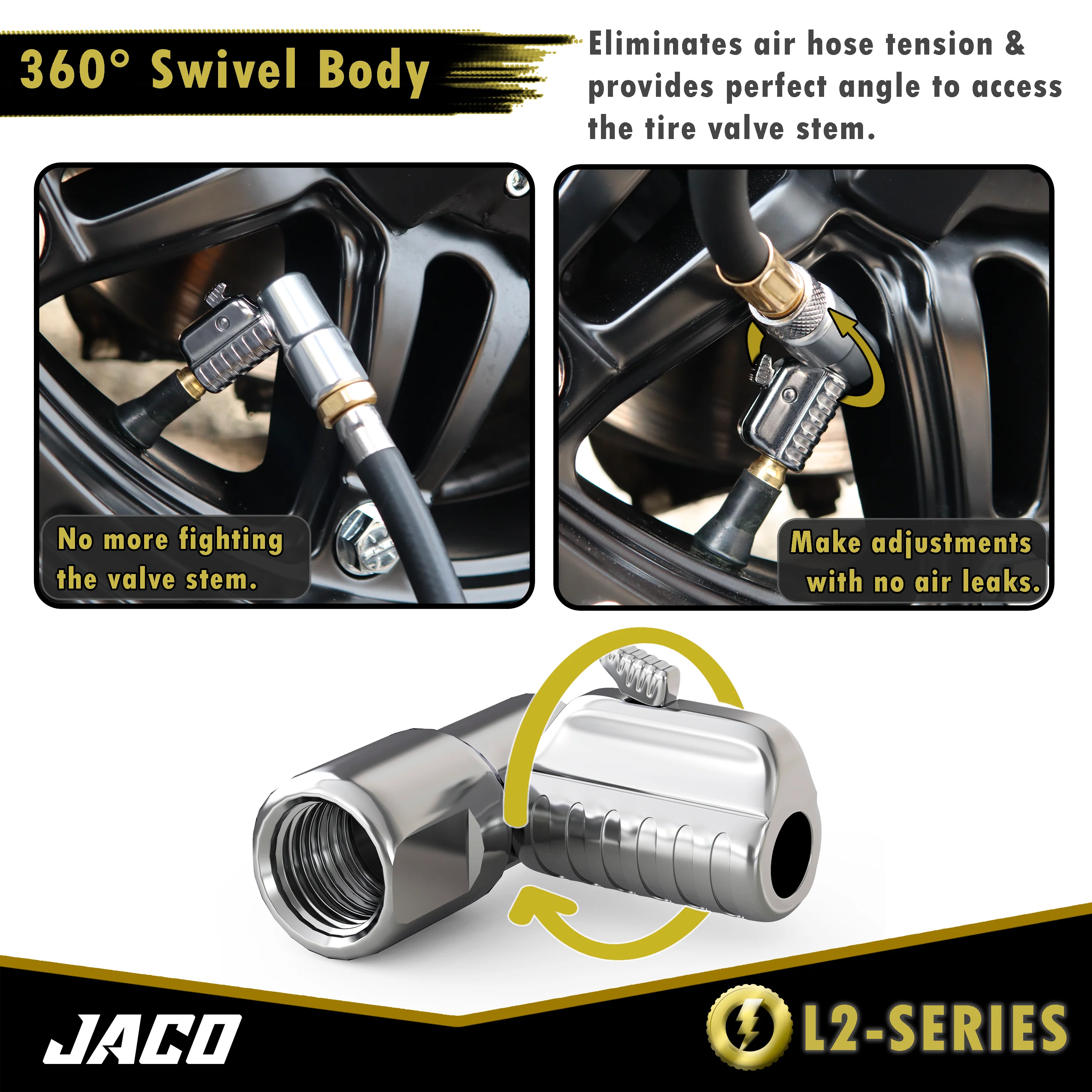 Lightning™ L2 Quick-Connect Tire Air Chuck - 1/4" F-NPT - Image 13