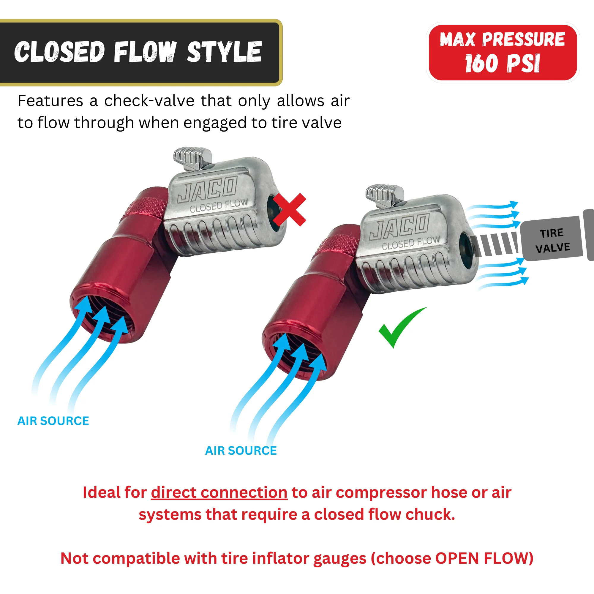 Lightning™ L2 Quick-Connect Tire Air Chuck - 1/4" F-NPT - Image 6