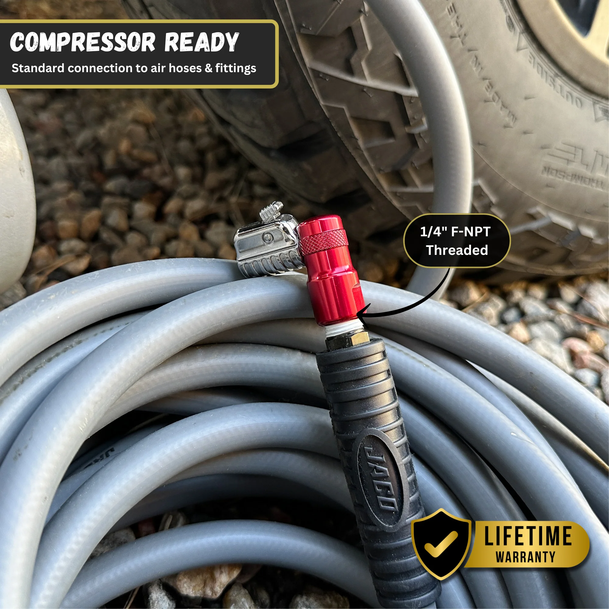Lightning™ L2 Quick-Connect Tire Air Chuck - 1/4" F-NPT - Image 9