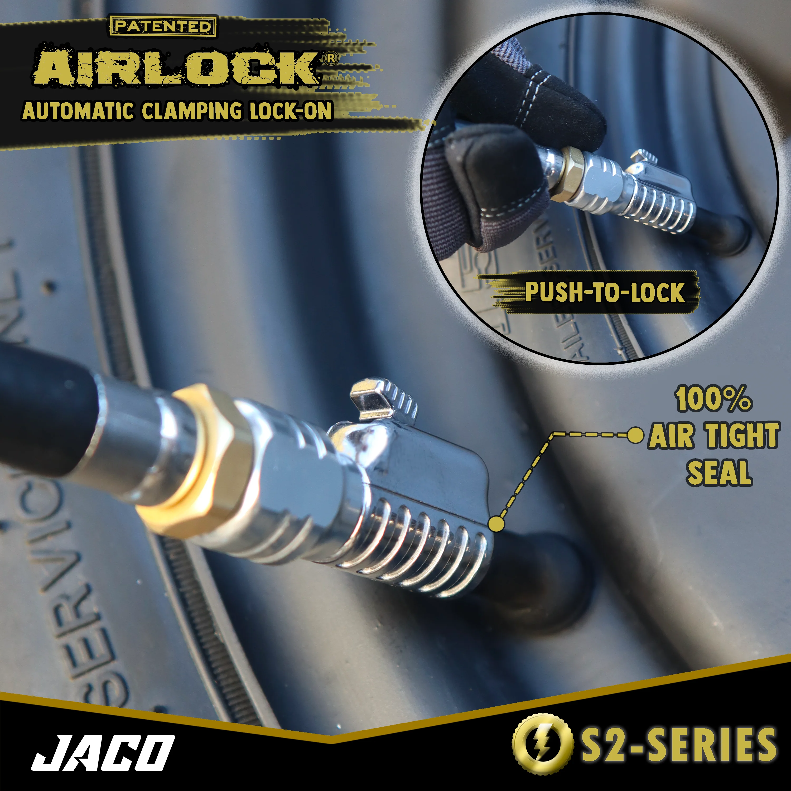 Lightning™ S2 Quick-Connect Tire Air Chuck - 1/4" F-NPT - Image 11