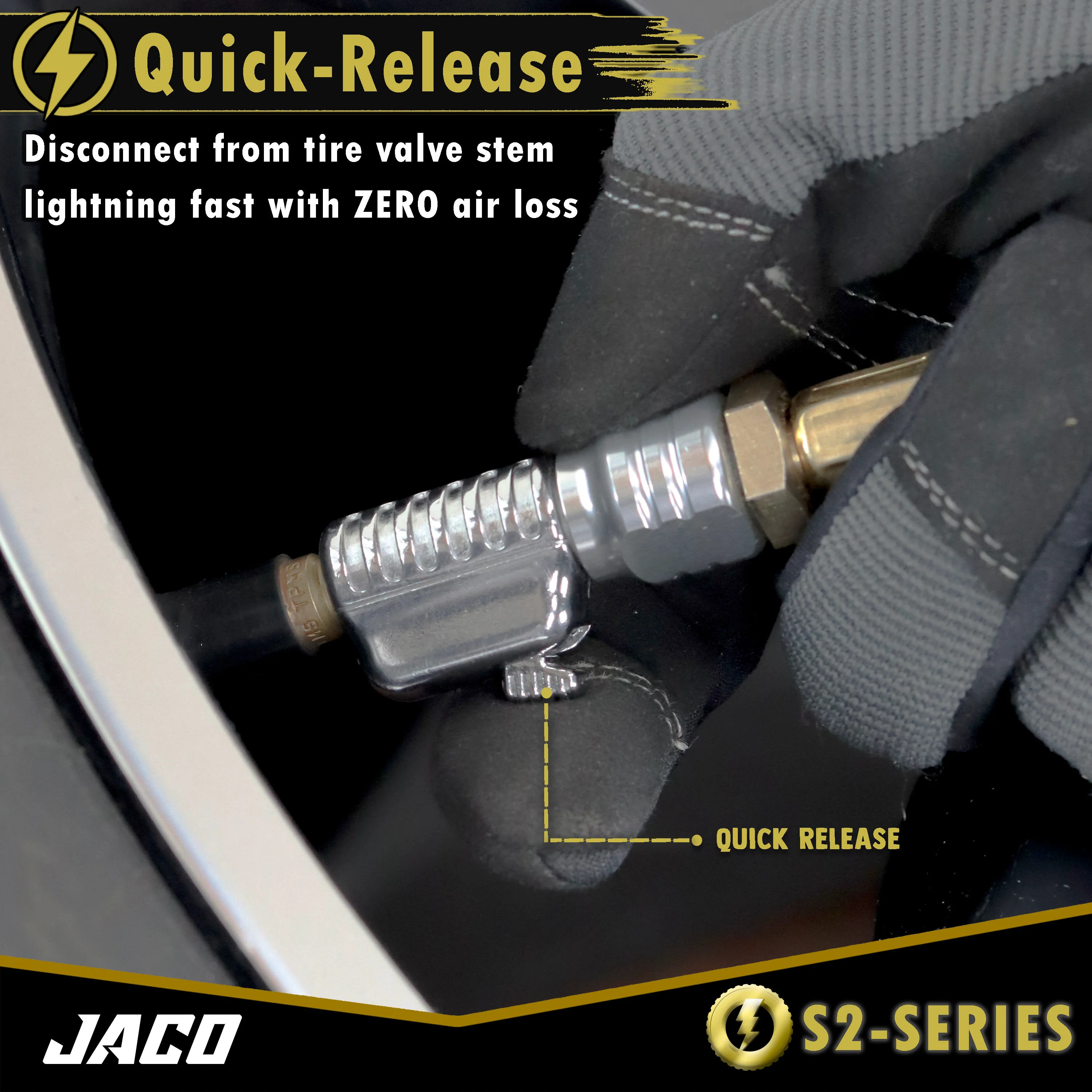 Lightning™ S2 Quick-Connect Tire Air Chuck - 1/4" F-NPT - Image 12