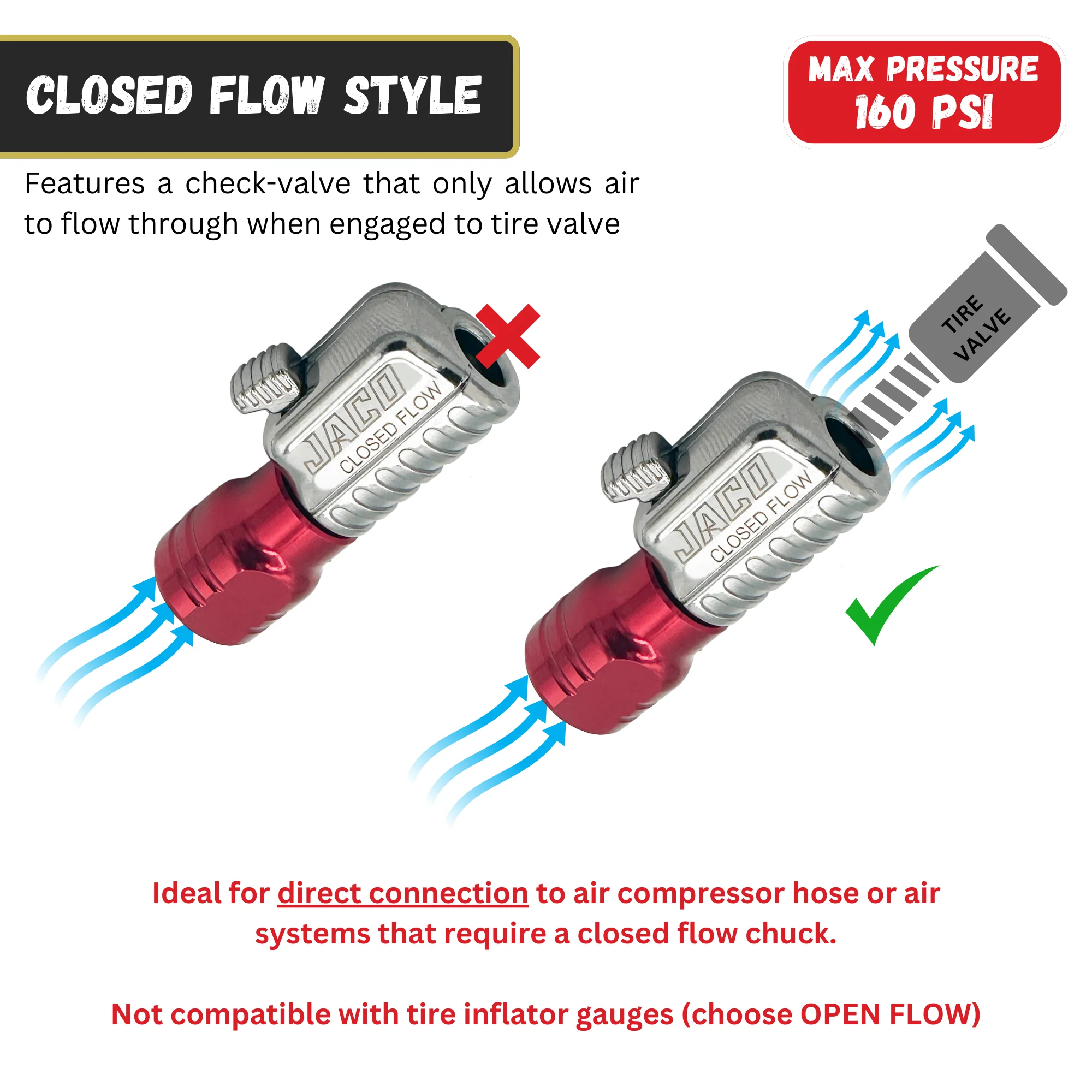 Lightning™ S2 Quick-Connect Tire Air Chuck - 1/4" F-NPT - Image 5