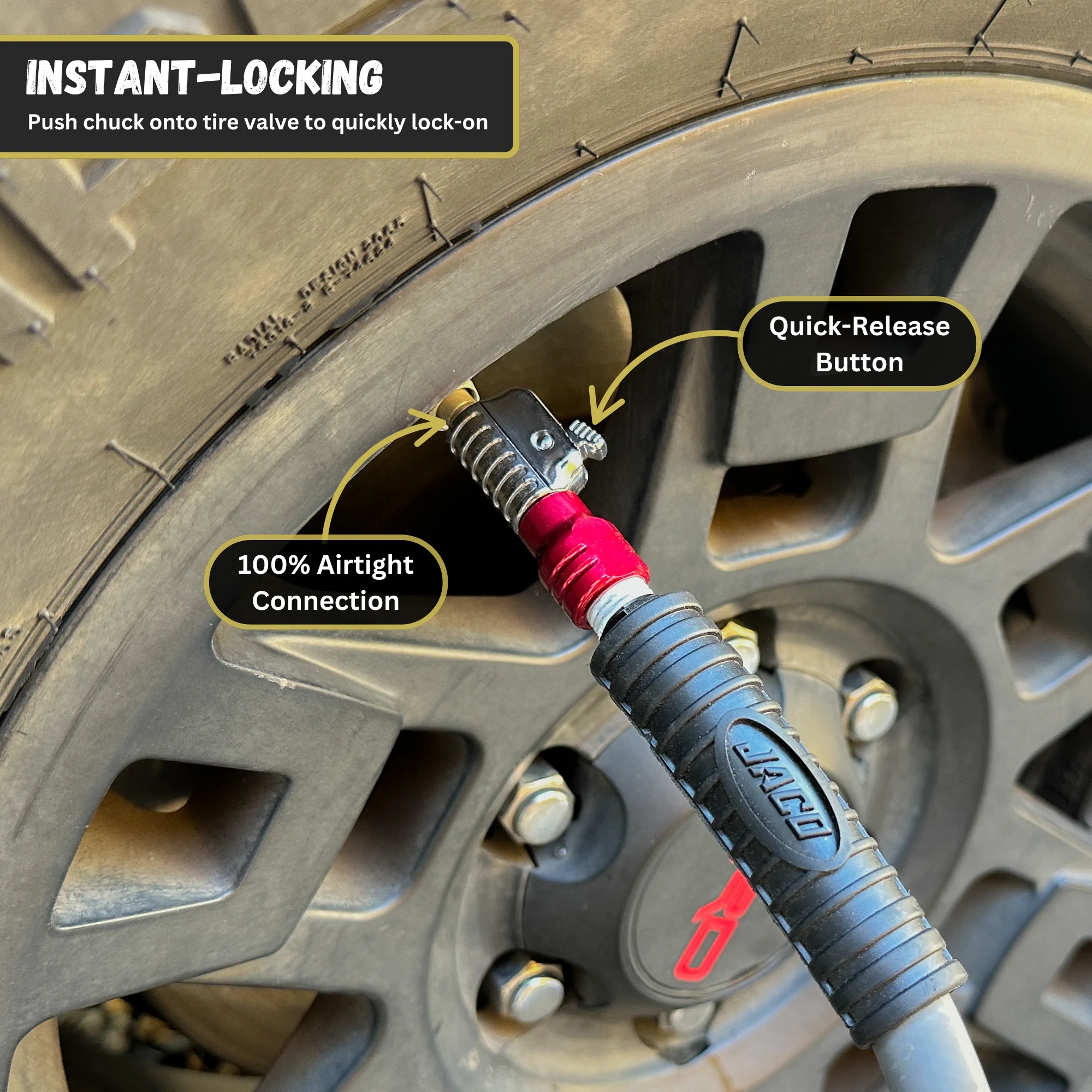 Lightning™ S2 Quick-Connect Tire Air Chuck - 1/4" F-NPT - Image 6