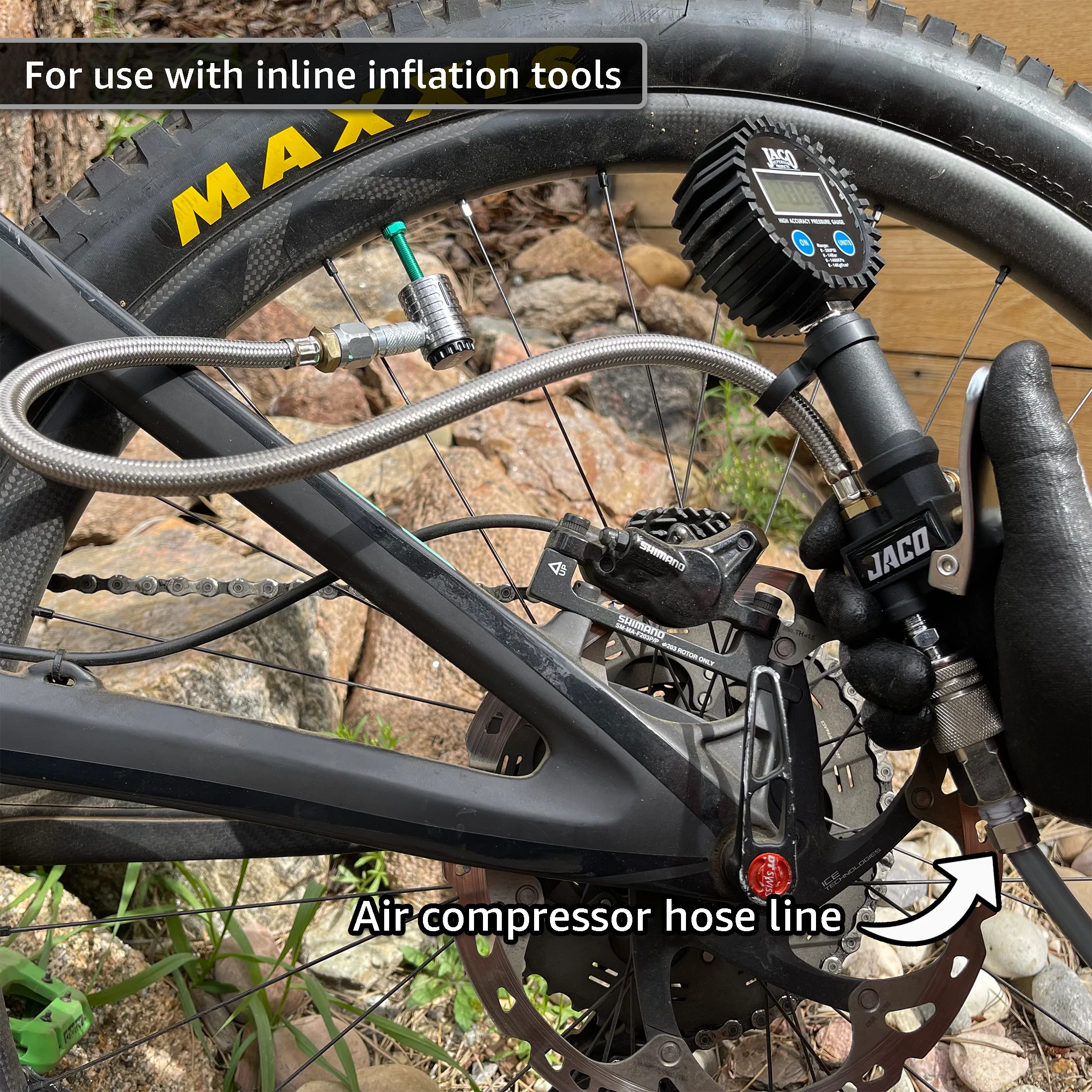 Lightning™ XP Locking Presta Air Chuck for Bike Tires - 1/4" F-NPT (Presta Valves) - Image 4