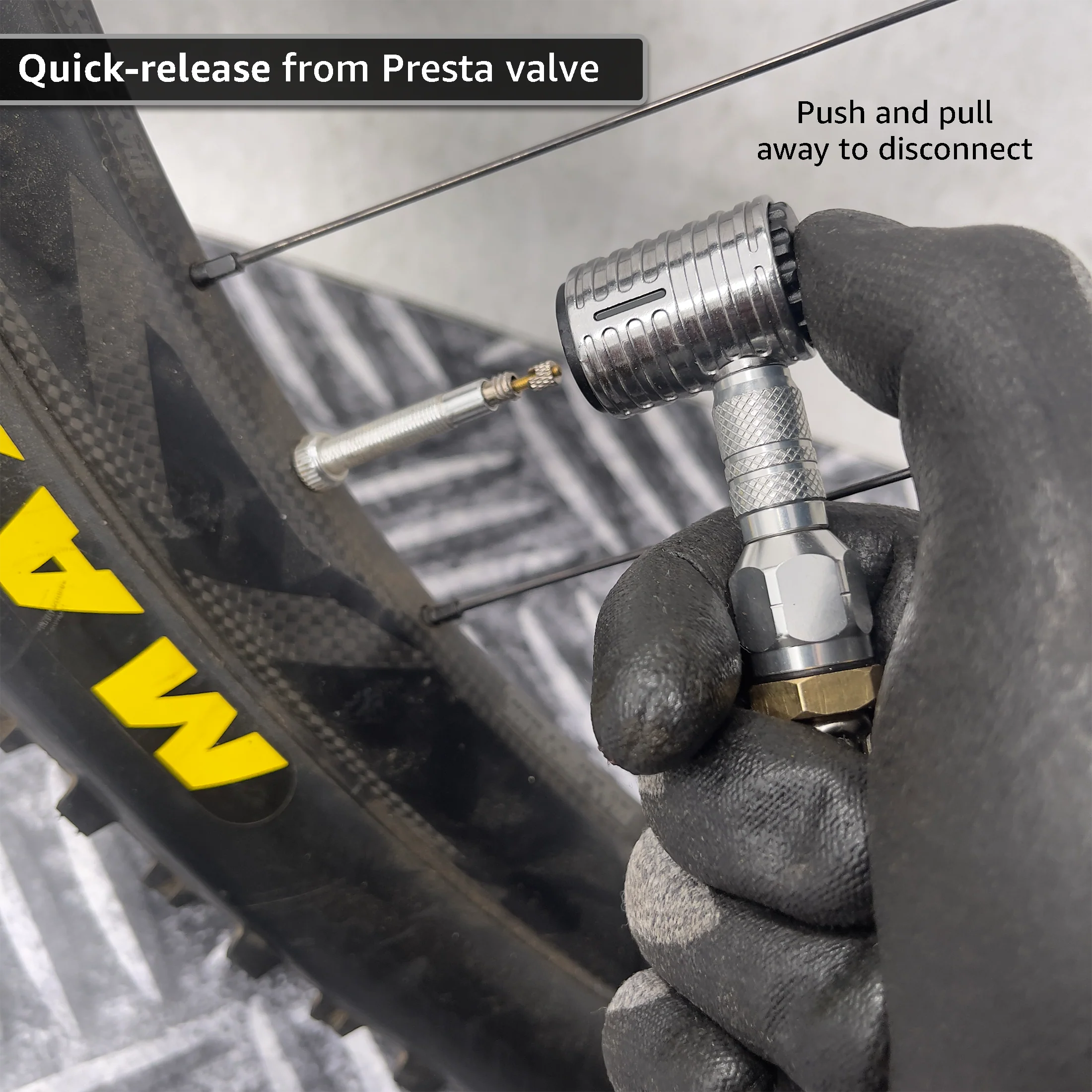 Lightning™ XP Locking Presta Air Chuck for Bike Tires - 1/4" F-NPT (Presta Valves) - Image 6