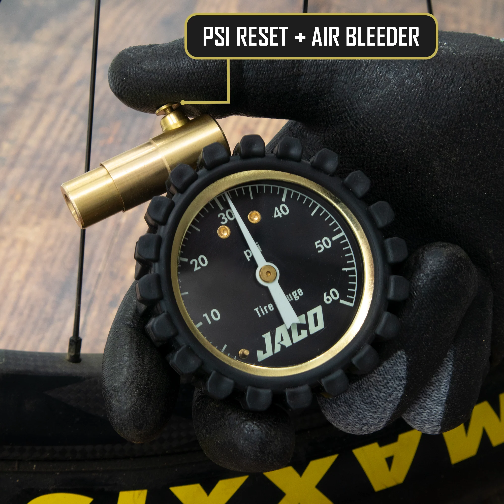 MBX-60 Presta Tire Pressure Gauge for Bikes (Max 60 PSI) | MTB & XC Series - Image 4