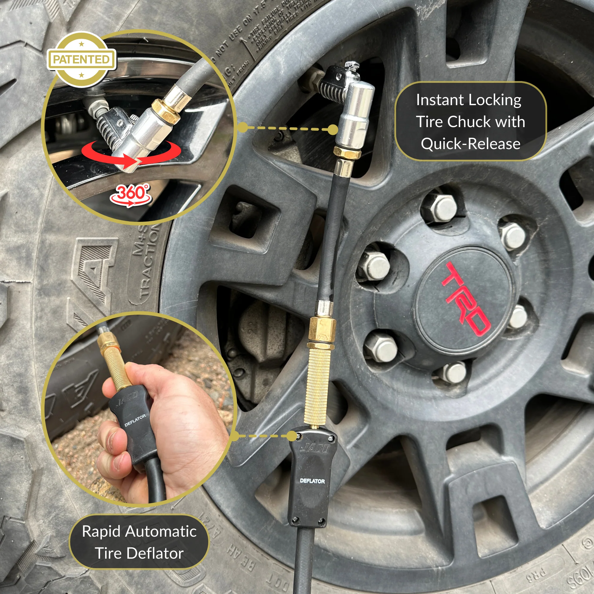 TrailPro™ Heavy Duty Portable Air Compressor - 3.5 CFM (12V/33A) | On x Off Road Tire Inflator Kit - Image 7