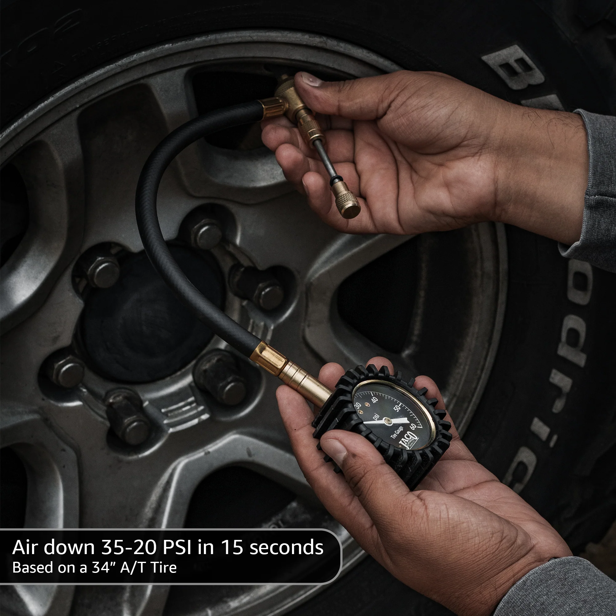 RapidFlow™ Tire Deflator Gauge (0-60 PSI) | Rapid Off-Road Air Down Kit - Image 4
