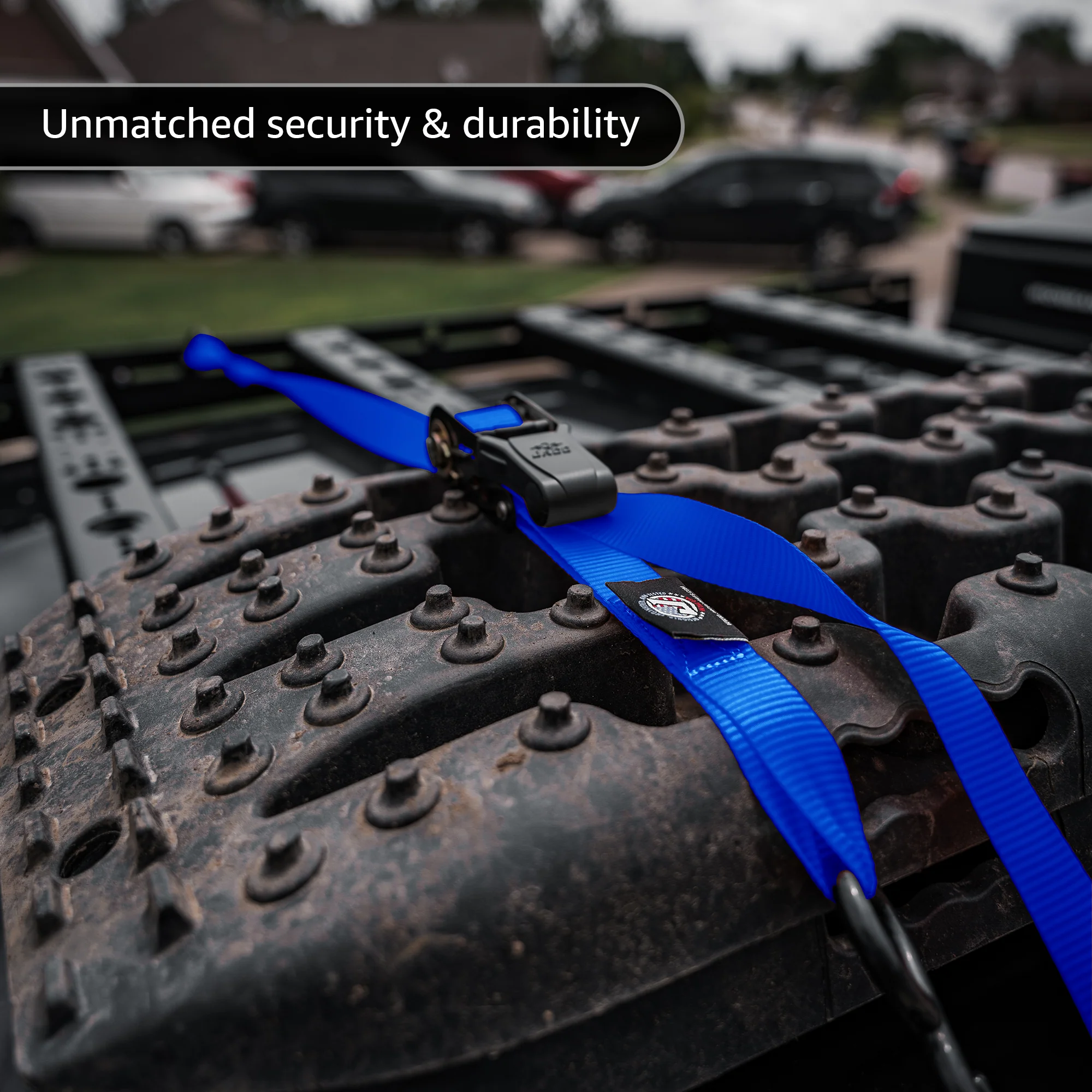 Tie Down Ratchet Straps (4 Pack) - 1 in x 15 ft | AAR Certified Break Strength (1,823 lbs) | Cargo Tie Down Set - Image 24