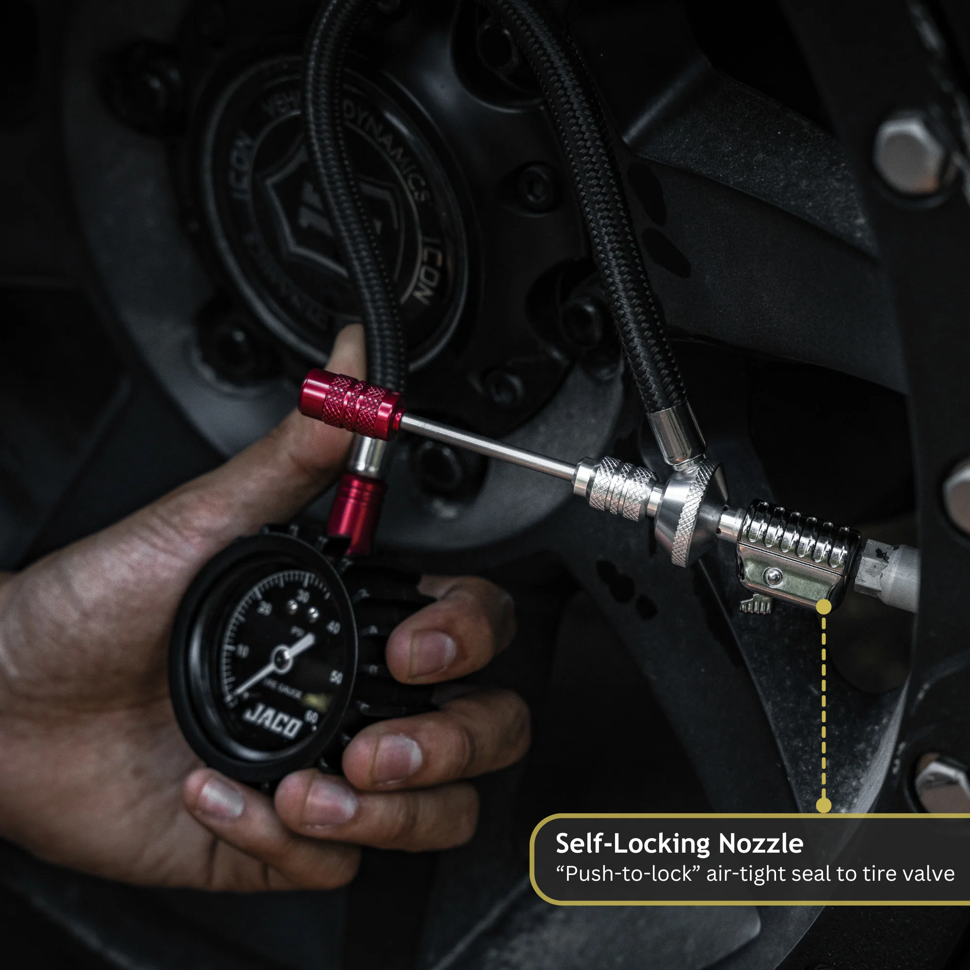 Lightning™ RX4 Tire Deflator with Gauge - 60 PSI | Quick-Connect Rapid Air Down Tool for Off Road 4x4 - Image 3