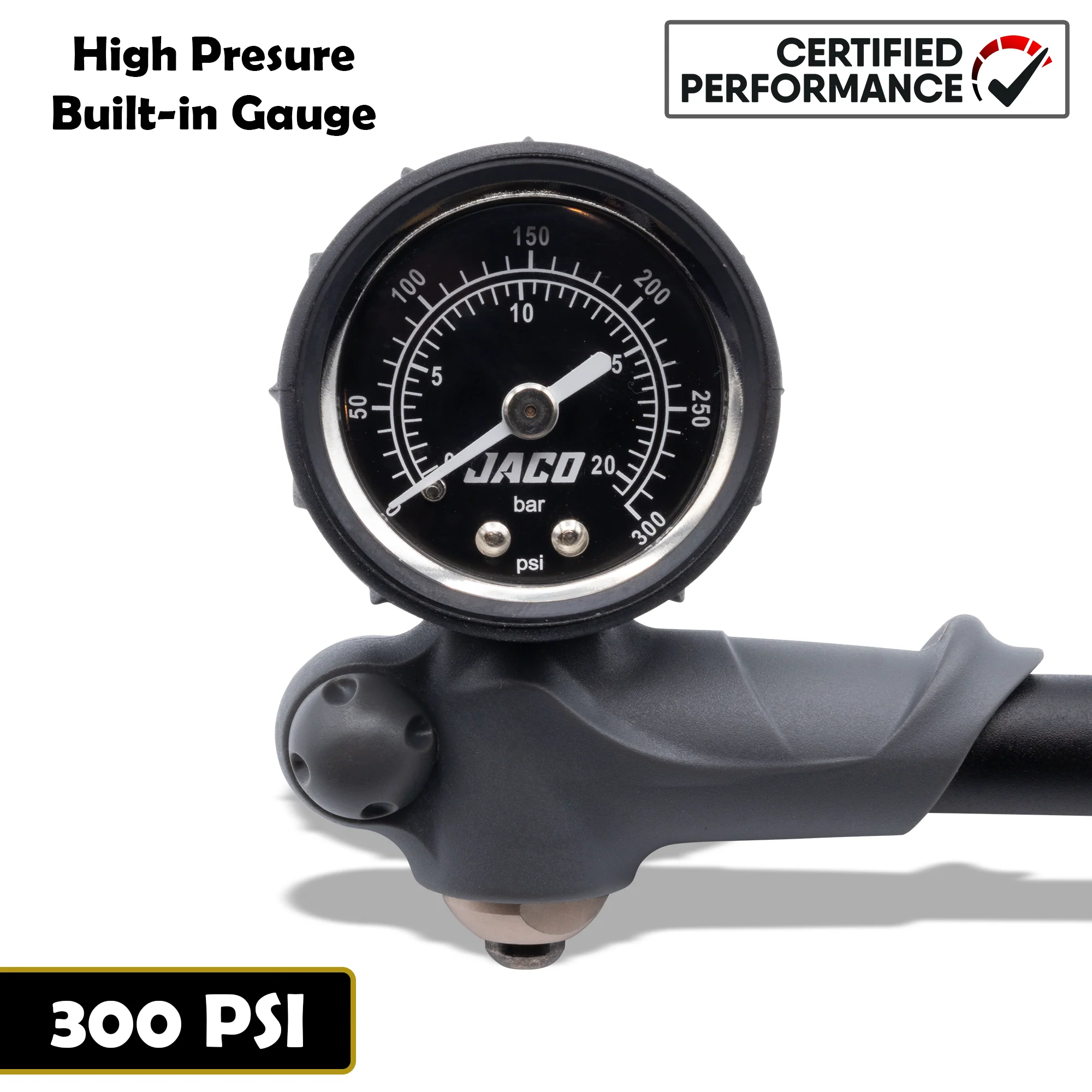 ShockPro™ Mountain Bike Shock Pump with Gauge - 300 PSI - Image 4