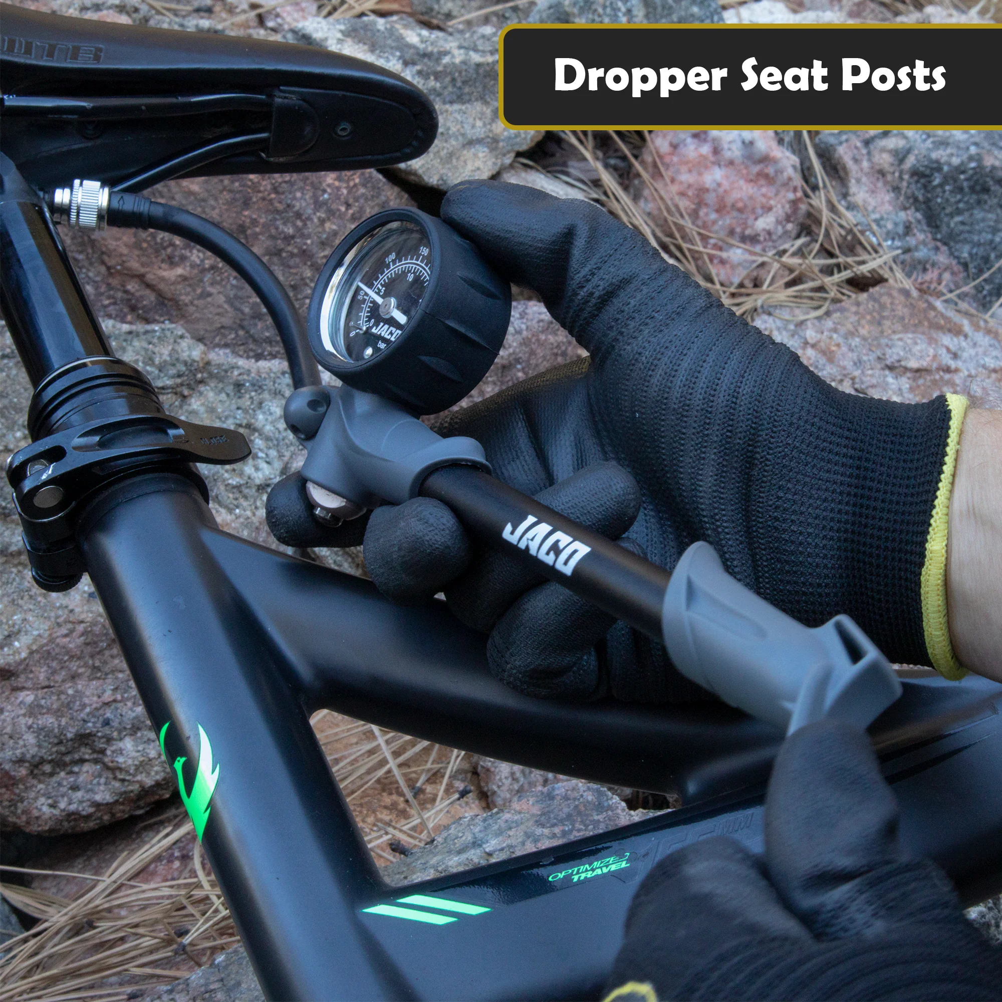 ShockPro™ Mountain Bike Shock Pump with Gauge - 300 PSI - Image 6
