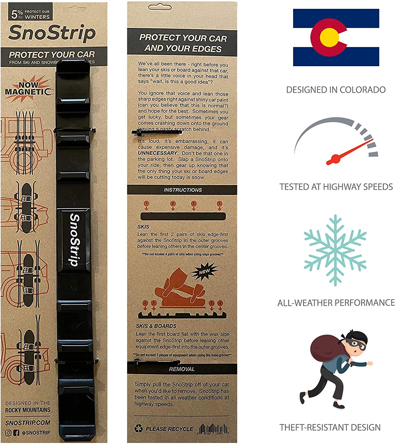 SnoStrip™ Magnetic Vehicle Ski Pad - Image 4