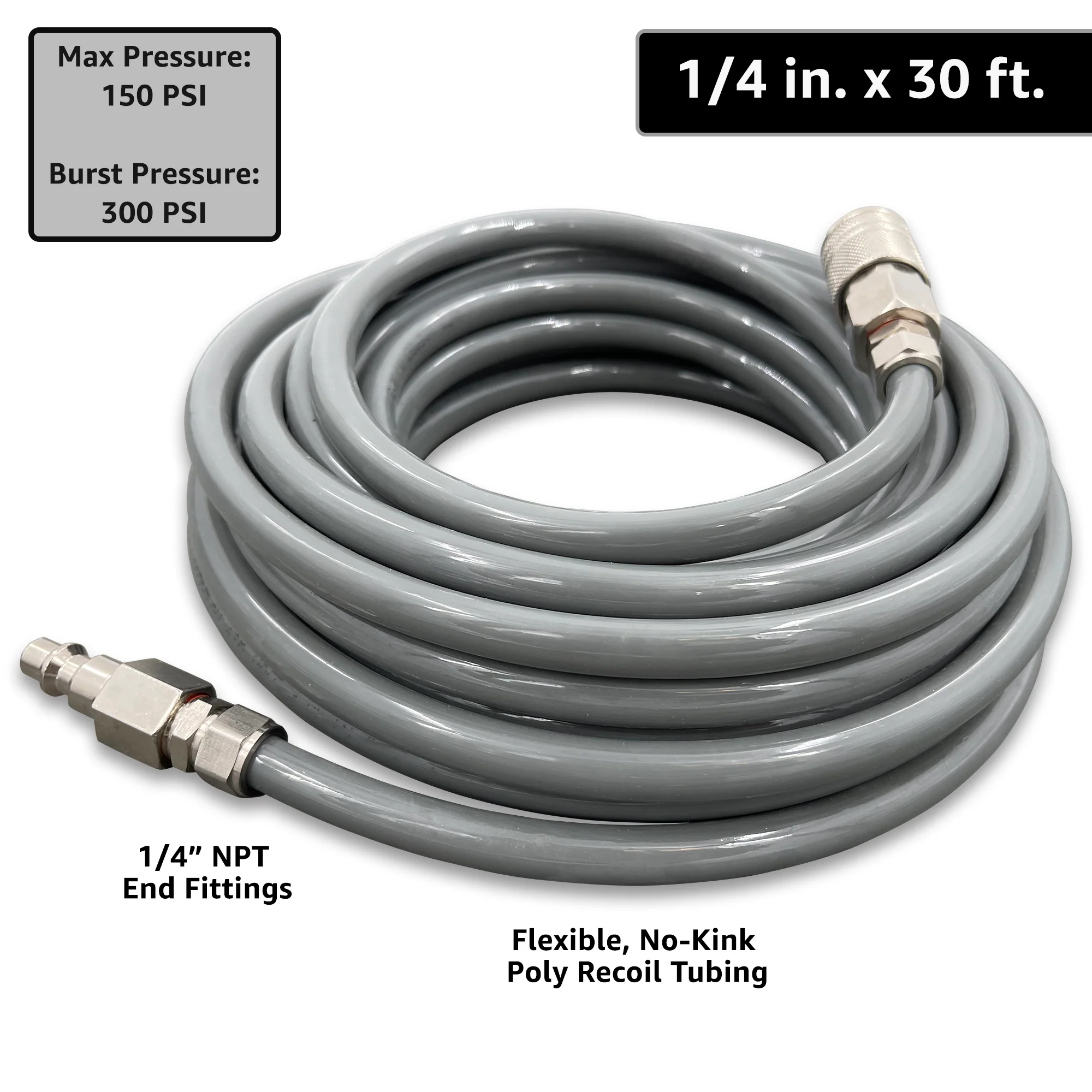 ViperFlow Poly Air Hose Kit - 1/4" x 30 ft. - Image 3